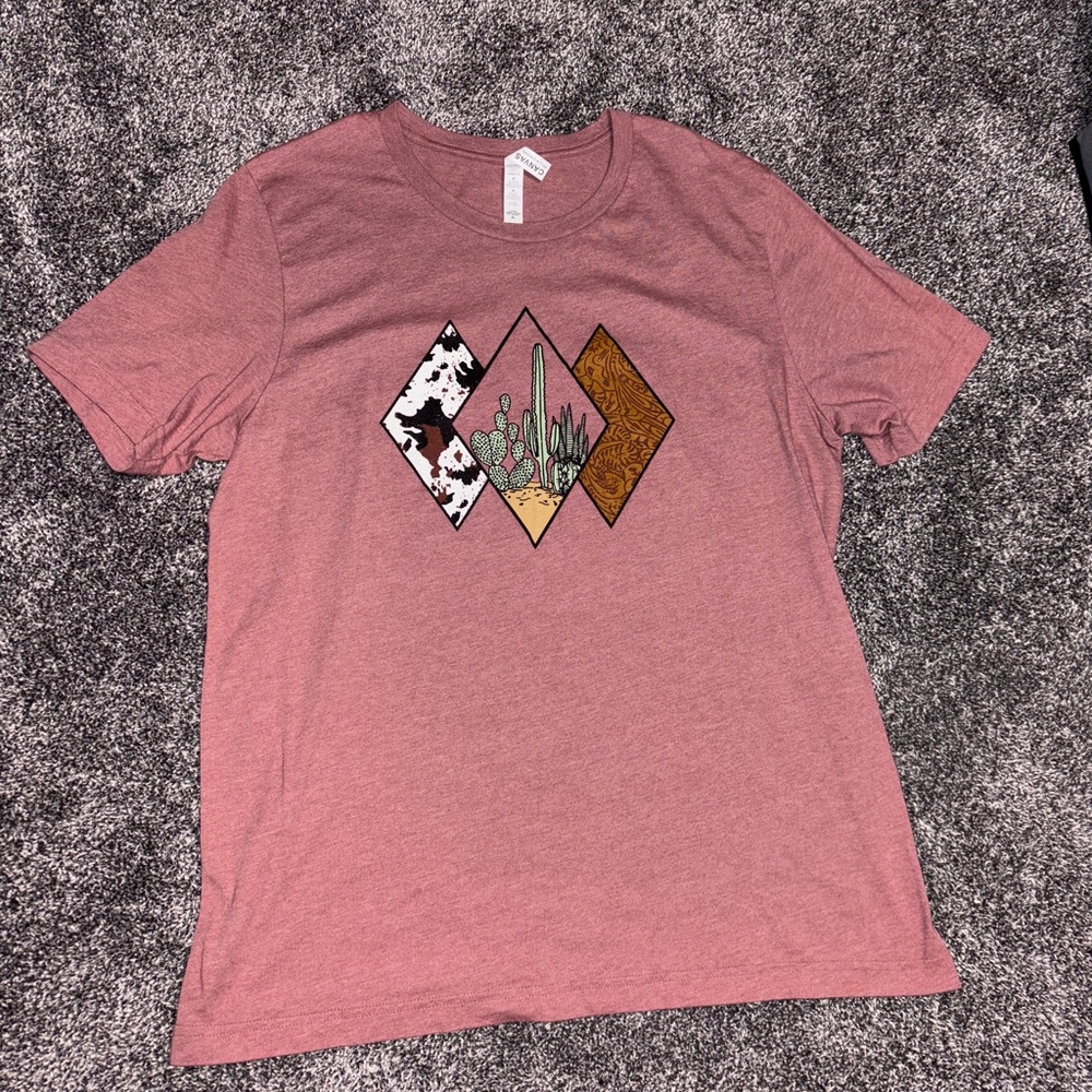 Women's Western Graphic Tee - Pink